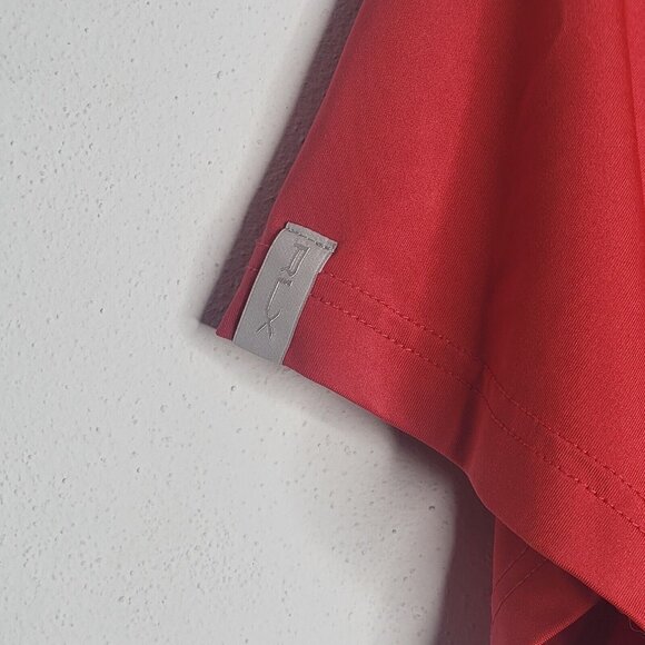RLX Ralph Lauren Large Red Performance Short Sleeve Polo Shirt Men's Athletic - Picture 3 of 3